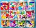 Playdough jars, Play dough kit ,kids party favours, travel activity, birthday gift kids, kids prizes,mini sensory kit, sensory bin, slime product logo