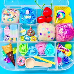 Ice Cream Playdough Kit – Kids Baking Sensory Bin | Pretend Play Set with Scoop & Toppings | Birthday Gift | Creative Play