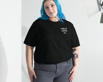 Embroidered Overthinker T-Shirt: Funny Slogan Tee