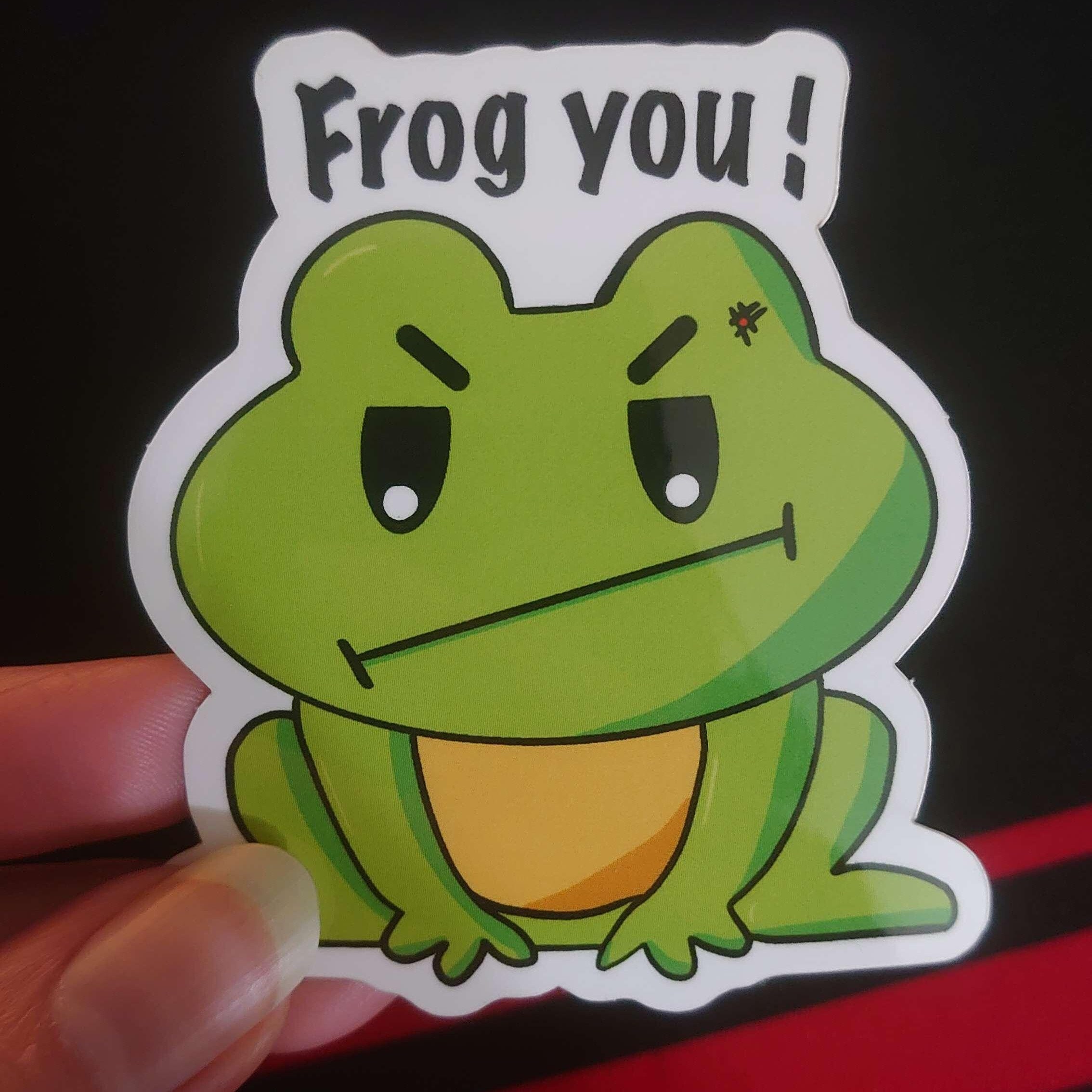 Mad Frog Vinyl Sticker: Funny Laptop Decal - Etsy