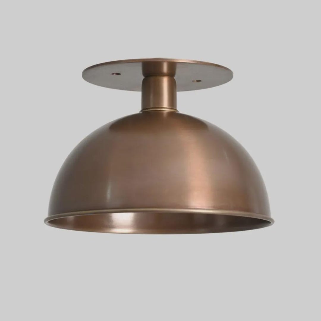 Modern Flush Mount Ceiling Light Bronze Metal Modern Minimalist Home ...