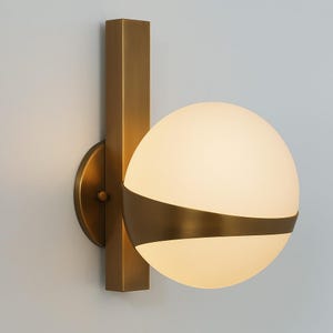Brass Sputnik Wall Sconce: Mid-Century Modern Globe Lamp