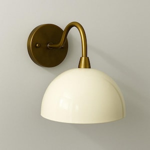 Brass Dome Shade Wall Lamp - Modern Sconce Lighting