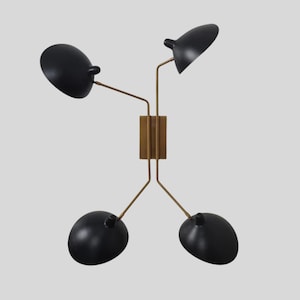 Four Light Metal Shade Mid Century Italian Style Raw Brass Finish - Wall Light Sconce Fixtures - Bedroom Lights - Vanity Lamps
