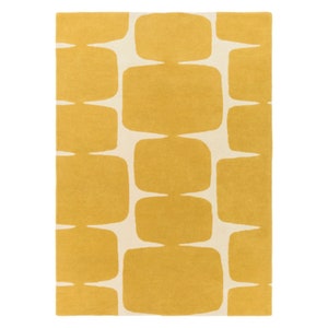 Modern Hand Tufted Yellow Carpet For Bedroom & Living Space | High Quality Woollen Rug | Soft Tufted Cozy Rug | Tufted Custom Rug For Decor