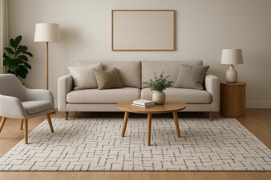 Handmade Wool Loop Pile Rug – Abstract Checkerboard, Custom Size - Etsy