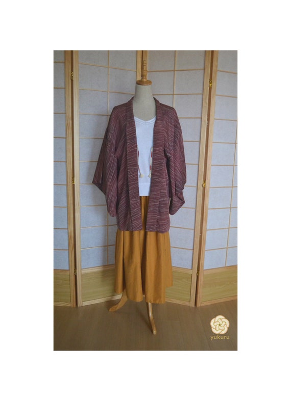 019-1【Kimono Haori, veste authentique japonaise, … - image 1
