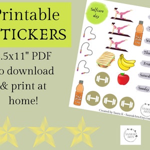 Printable Sticker Sheet 8.5x11 Digital Download - Etsy