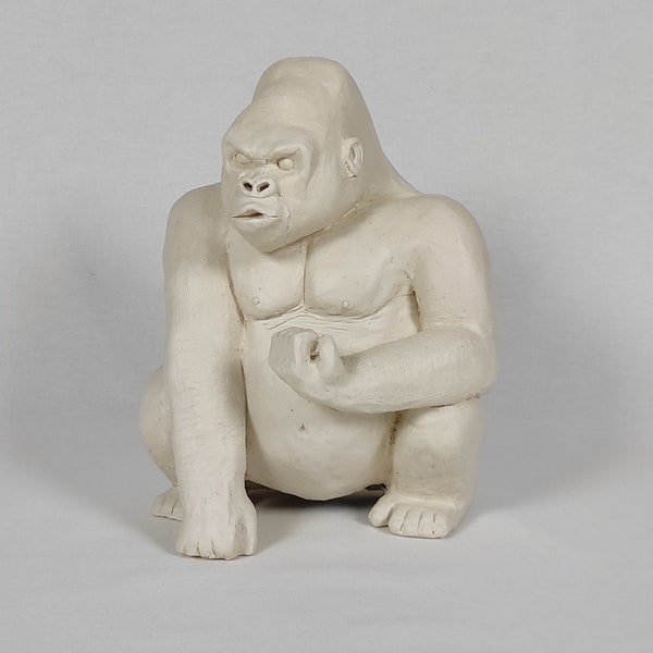 Sculpture gorille en argile