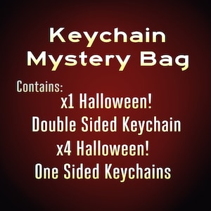 Halloween! Keychain Mystery Bag - 5 total keychains.