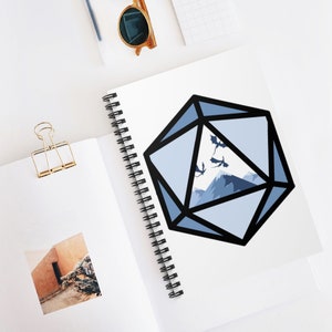 DnD Inspired Dice Window Spiral Notebook - Ruled Line