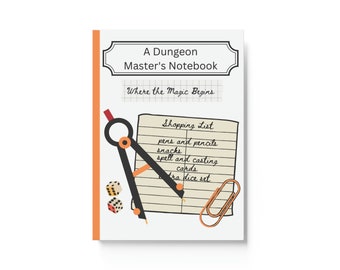 A Dungeon Master's Notebook - Hard Backed Journal (Ruled, Blank, & Graph Options)