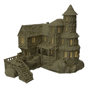 Ruined Manor House Terrain Kit MDF and XPS Foam, Styrofoam, 28mm