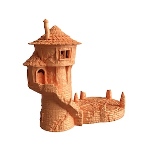 Abandoned Magician&#39;s Tower, DnD Mage Tower, Miniatureland