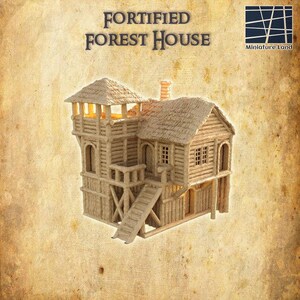 Fortified Forest House | Dnd Terrain, Dnd Accessories, Dungeon Master Gifts, Forest Terrain