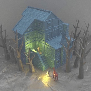 Old Forest Inn Tabletop Terrain | Dnd Terrain, Dnd Accessories, Dungeon Master Gifts