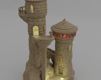 Small Magician Tower | Dnd Terrain, Dnd Accessories, Dungeon Master Gifts, Wizard Tower