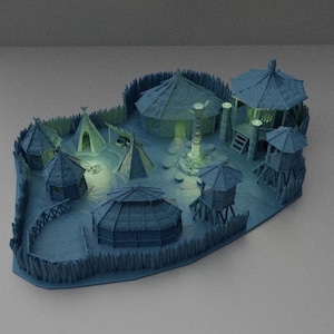 Small Jungle Village | Dnd Terrain, Jungle Terrain, Dnd Jungle, Dungeon Master Gifts
