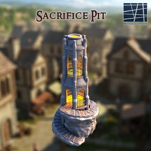 Sacrifice Pit | 3D Printed Terrain for D&D and RPG Tabletop Gaming | Fantasy Tower Miniature, Dungeon Master Gifts, Fantasy Terrain, Dnd