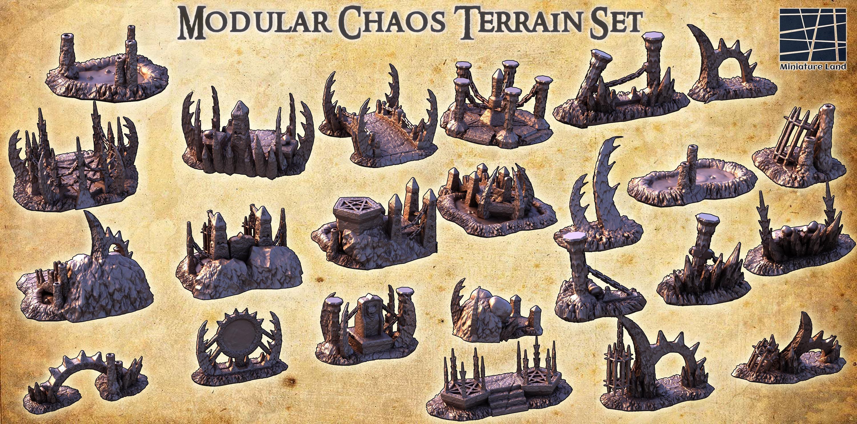 Modular Chaos Terrain Set | Dnd Terrain, Dnd Accessories, Dungeon ...