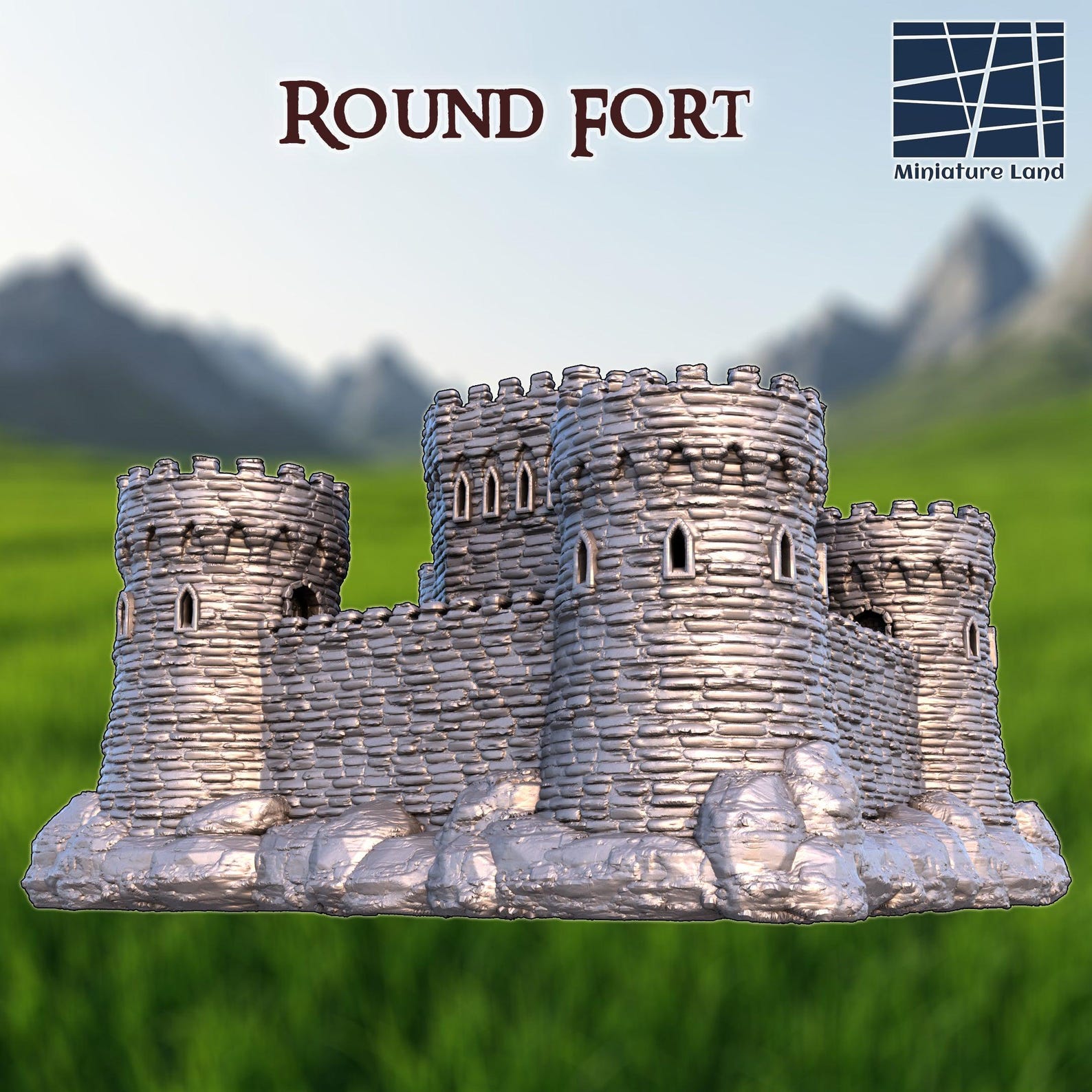 Round Fort | Circular Stronghold Tabletop Terrain for D&D and Rpgs | 3D ...
