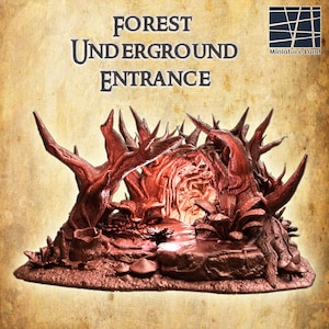 Forest Underground Entrance Tabletop Terrain | Dnd Terrain, Dnd Accessories, Dungeon Master Gifts, Underground Terrain