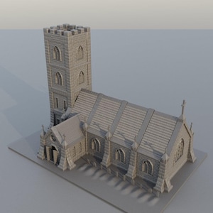 Terreno de mesa para iglesia pequeña / Terreno de DnD, Accesorios de DnD, Regalos para Dungeon Master, Terreno de iglesia