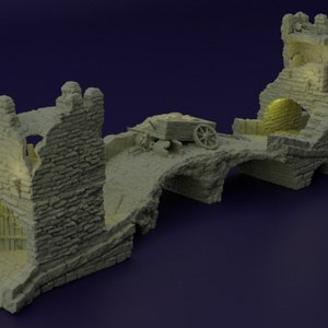Abandoned Patrol Bridge - Tabletop Terrain - Medieval Terrain
