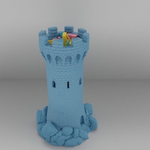 Round Tower Tabletop Terrain | Dnd Terrain, Dungeon Master Gift, Dnd Tower, Dnd Medieval Terrain
