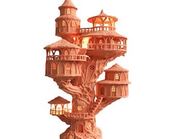 Grand Treehouse DnD Terrain, DnD Tree Village Terrain, MiniatureLand