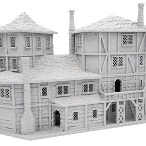 Medieval Adventurer Guild, Guild Hall for DnD, 28mm Medieval Guild, MiniatureLand