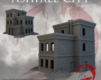 Ashfall City, Building 4, Townhome Modern City Terrain, Dark Realms