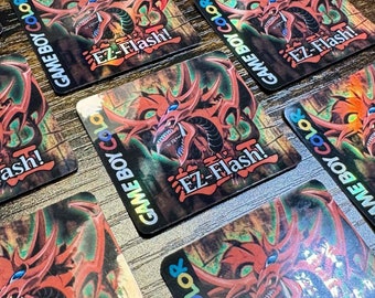 EZ-Flash Jr Slifer the Sky Dragon Holographic Replacement Label for Game Boy Cartridge