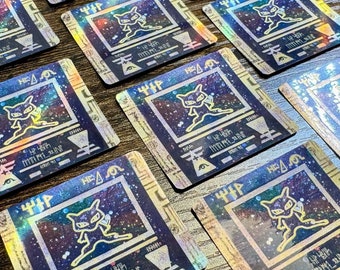 Ancient Mew Holographic Label - Laminated Replacement Label for Game Boy Cartridge