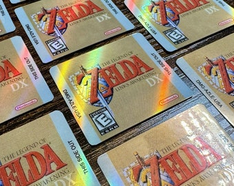 Link's Awakening DX (Classic Game Boy Edition) Holographic Replacement Label for Game Boy Cartridge