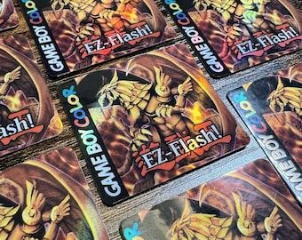 EZ-Flash Jr Winged Dragon of Ra Holographic Replacement Label for Game Boy Cartridge