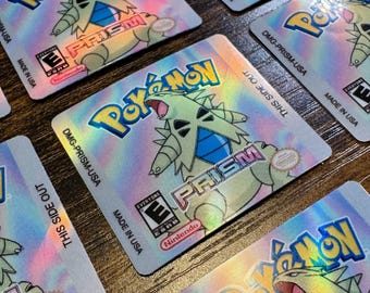 Pokémon Prism (Light) Holographic Label - Laminated Replacement Label for Game Boy Cartridge