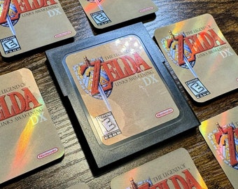 Link's Awakening DX Holographic Kitsch Bent Game Boy Cart Labels