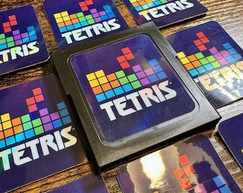 Tetris Holographic Kitsch Bent Game Boy Cart Labels