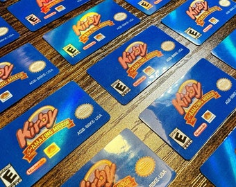 Kirby & the Amazing Mirror Holographic Label - Laminated Replacement Label for Game Boy Advance Cartridge