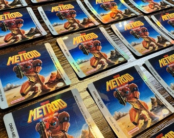 Metroid II: Return of Samus Holographic Label - Laminated Replacement Label for Game Boy Cartridge