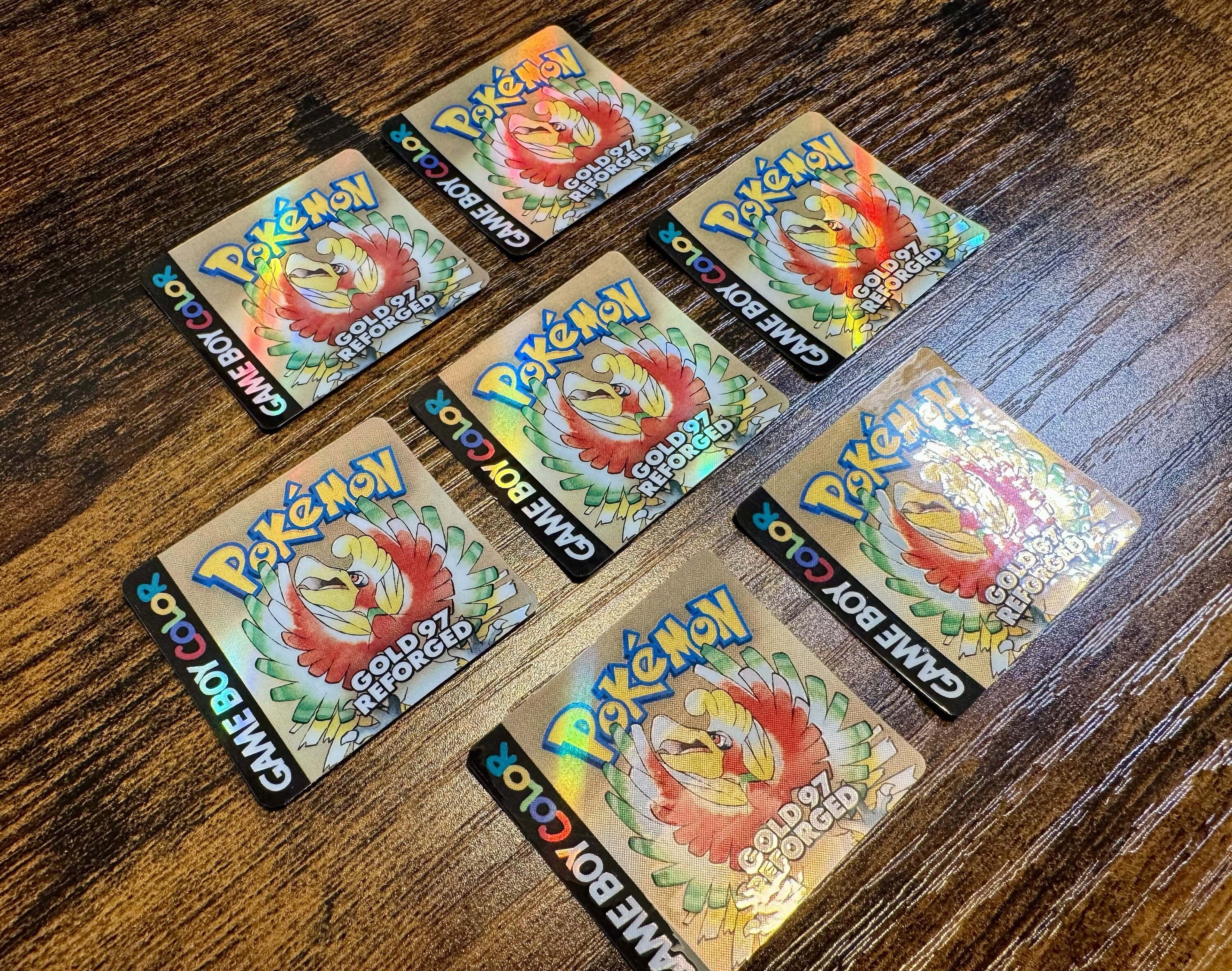 Pokémon Gold 97 Reforged Holographic Label - Laminated Replacement