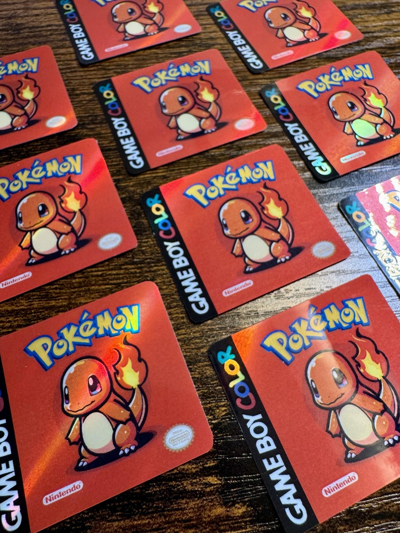 Pokémon Red Holographic Label (charmander Edition) - Laminated ...