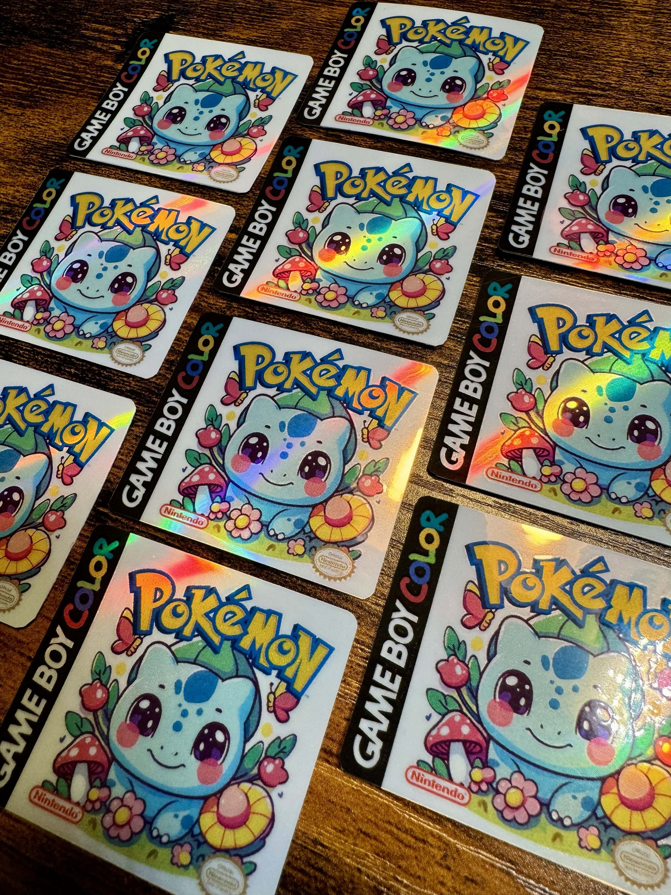 Pokémon Green Holographic Label (bulbasaur Edition)- Laminated ...