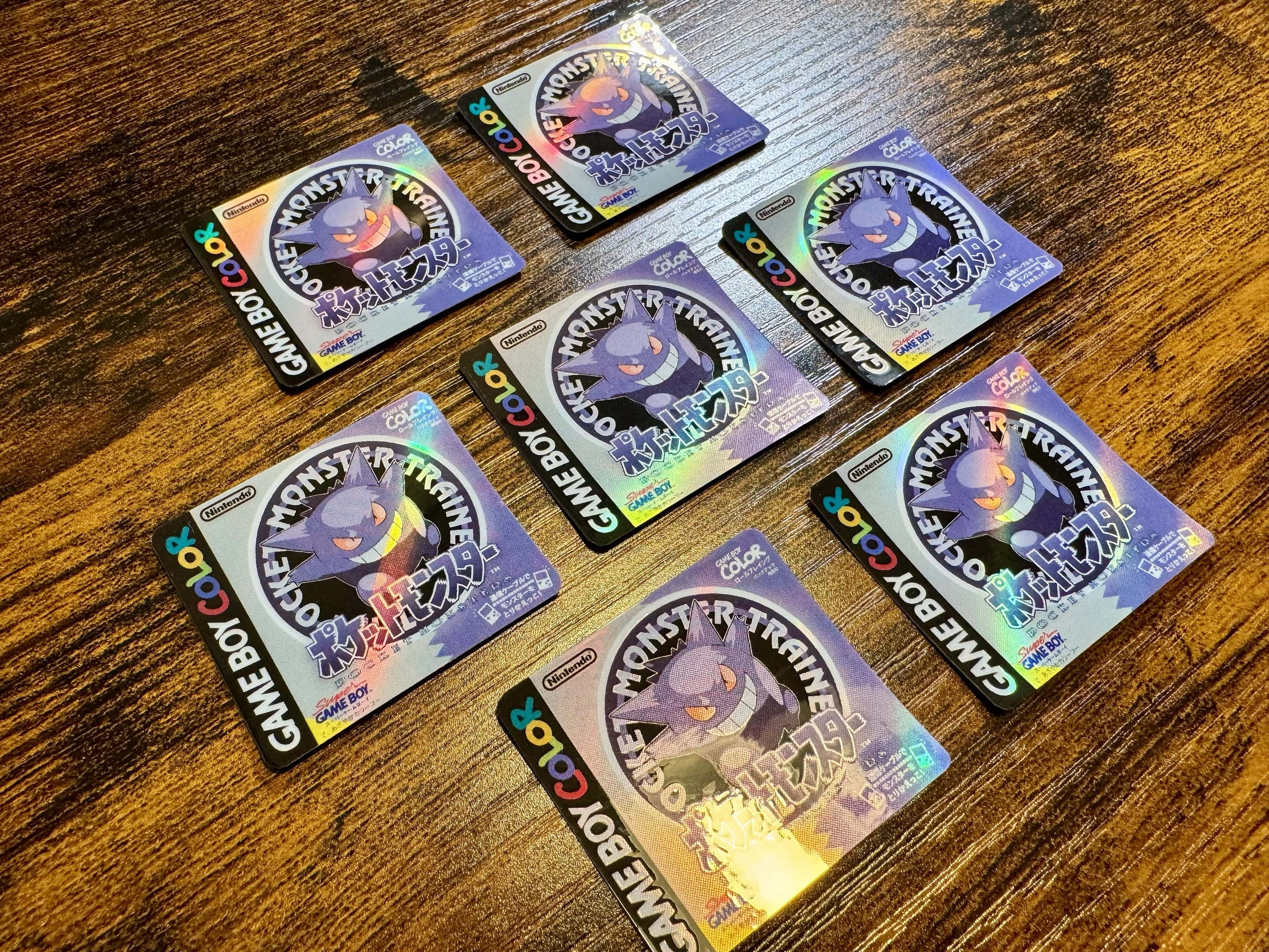 Pokémon Gengar Holographic Label (Japanese Edition) - Laminated Replacement Label for Game Boy Cartridge