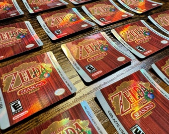 The Legend of Zelda: Oracle of Seasons Holographic Replacement Label for Game Boy Cartridge