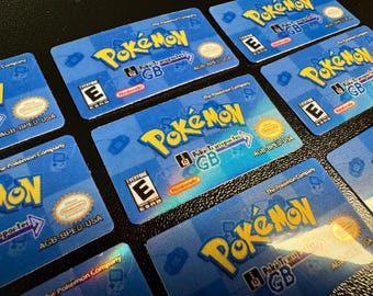 Poké Transporter GB Holographic Label - Laminated Replacement Label for Game Boy Advance Cartridge
