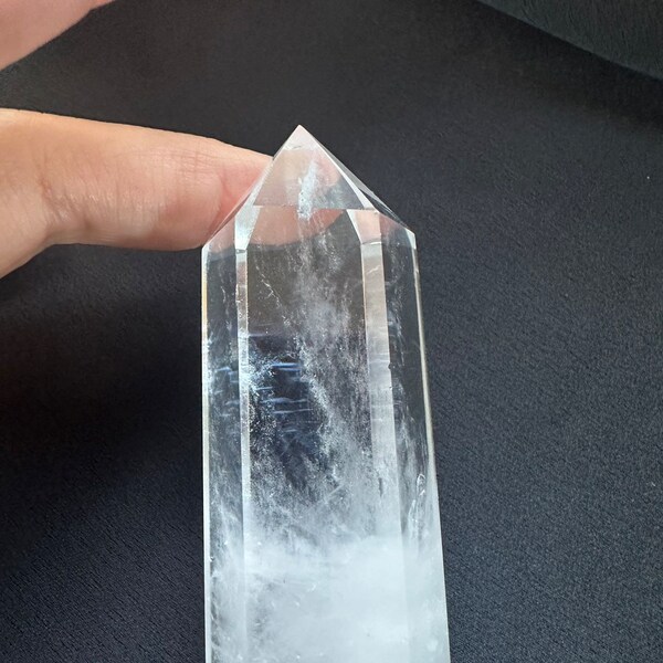 Rare Natural Blue Needle Quartz Tower, Invisible Wings, Crystal Blue Needle, Blue Angel Feather Quartz, Channeling Angelic Guidance