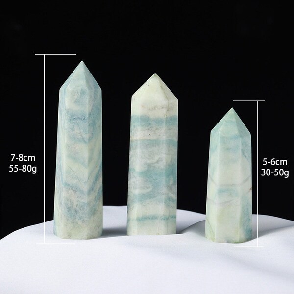 Harmonizing Blue Aragonite Point Tower Generator - 7-8cm - Healing Crystal, Meditation, Spiritual Decor