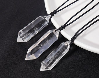 Elegant Clear Quartz Necklace - Natural Crystal Pendant, Healing, Clarity, Spiritual Jewelry-Perfect Christmas Gift for Her or Him